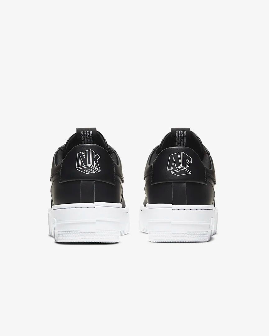 Nike Air Force 1 Low Pixel Triple черные кожа мужские-женские
