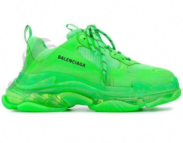  Balenciaga Triple S Clear Sole Green