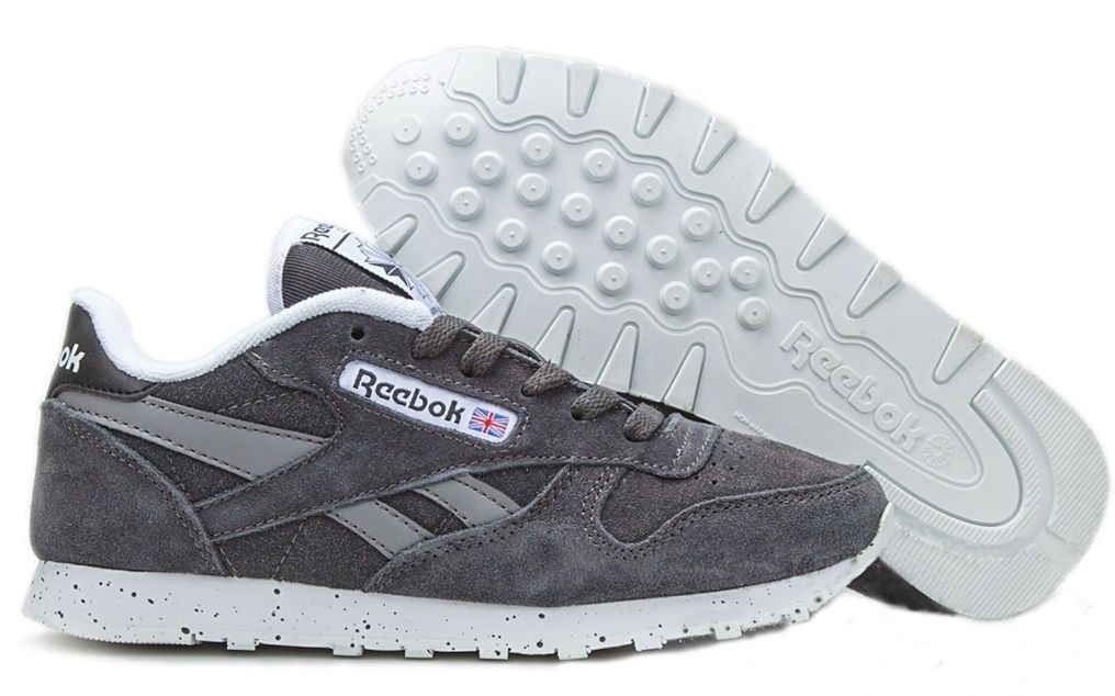 Reebok Classic Leather темно-серые (35-39)
