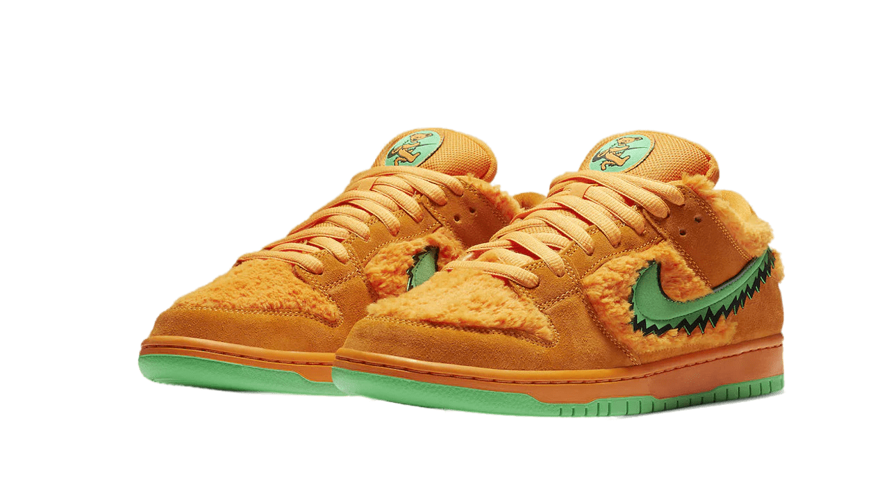 Nike SB Dunk Low Grateful Dead, коричневые с оранжевым, замша